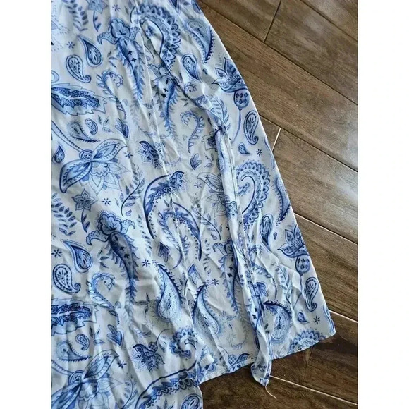 Show Me Your Mumu Off Shoulder Hacienda Blue White Floral Maxi Dress Women's S - Picture 8 of 9